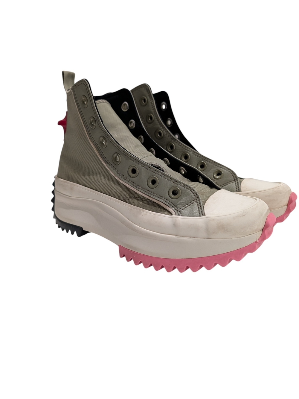 Converse Run Star Hike Utility Twist Platform High Top Pink Green Womens 7